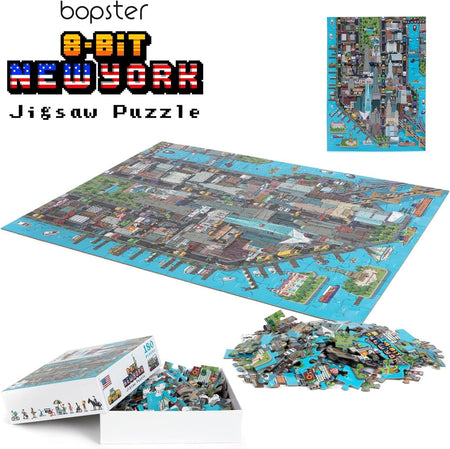 Bopster: 8-Bit New York - 1000 Piece Puzzle Toys & Games Bopster