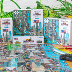 Bopster: 8-Bit New York - 1000 Piece Puzzle Toys & Games Bopster