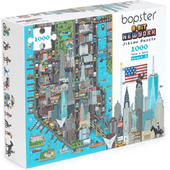 Bopster: 8-Bit New York - 1000 Piece Puzzle Toys & Games Bopster
