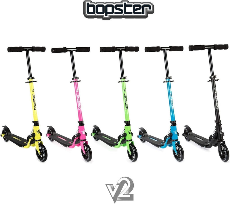 Bopster: Bopster V2 - 2 Wheeled Folding Scooter - Green Toys & Games Bopster