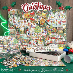 Bopster: Christmas Jigsaw Puzzle - 1000 Piece Board Game Bopster
