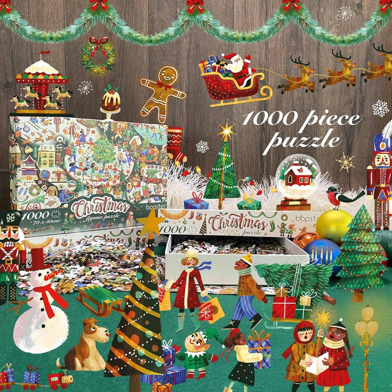 Bopster: Christmas Jigsaw Puzzle - 1000 Piece Board Game Bopster