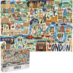 Bopster: Illustrated London Jigsaw Puzzle - 1000 Piece Toys & Games Bopster