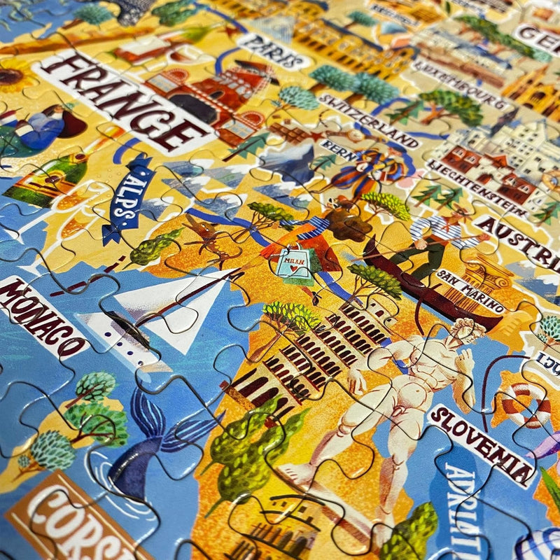 Bopster: Map of Europe - 1000 Piece Puzzle Toys & Games Bopster