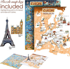 Bopster: Map of Europe - 1000 Piece Puzzle Toys & Games Bopster