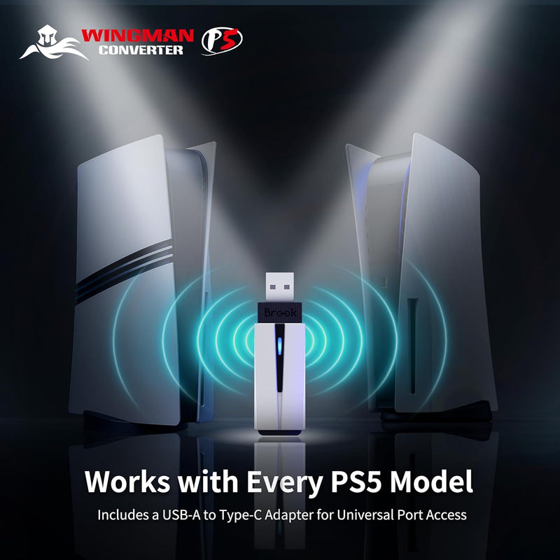 Brook Gaming: Wingman Converter P5 Wireless [PS5/PS4/PC] Electronics Brook Gaming