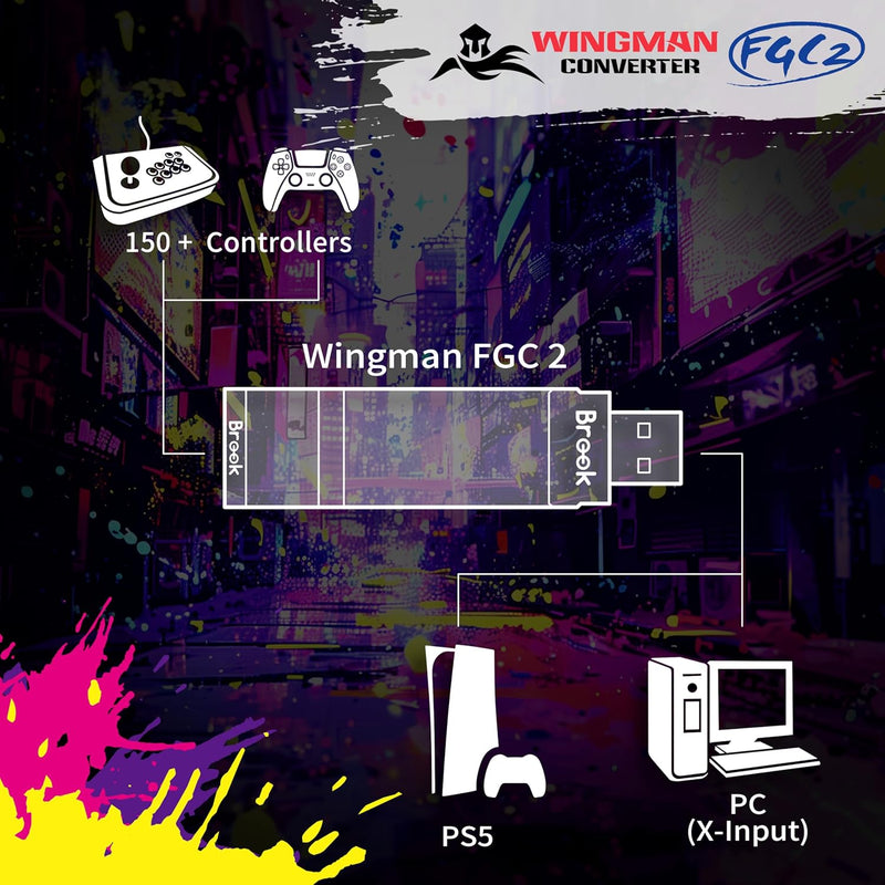 Brook Gaming: Wingman FGC 2 Converter - PS5 [Electronics] Electronics Brook Gaming