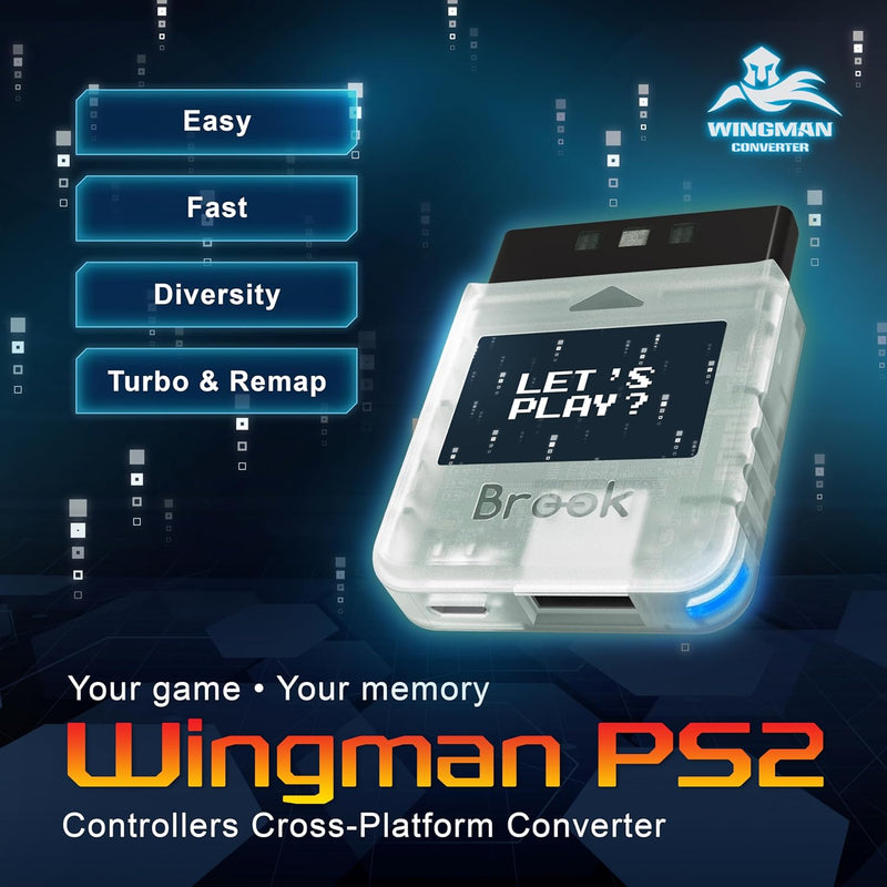 Brook Gaming: Wingman PS2 Transparent White Converter [Electronics] Electronics Brook Gaming