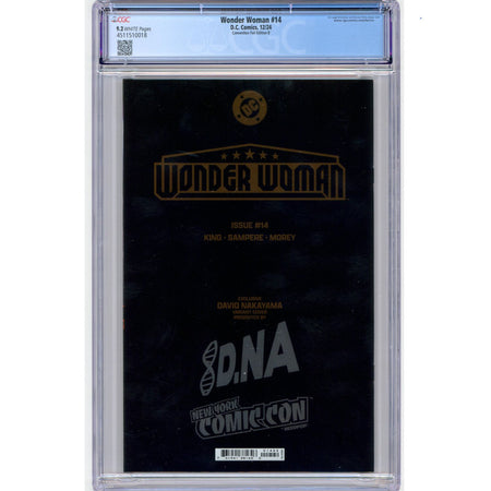 Wonder Woman: #14 [CGC 9.2 David Nakayama NYCC Exclusive Foil CVR B] 2024 Comics DC Comics
