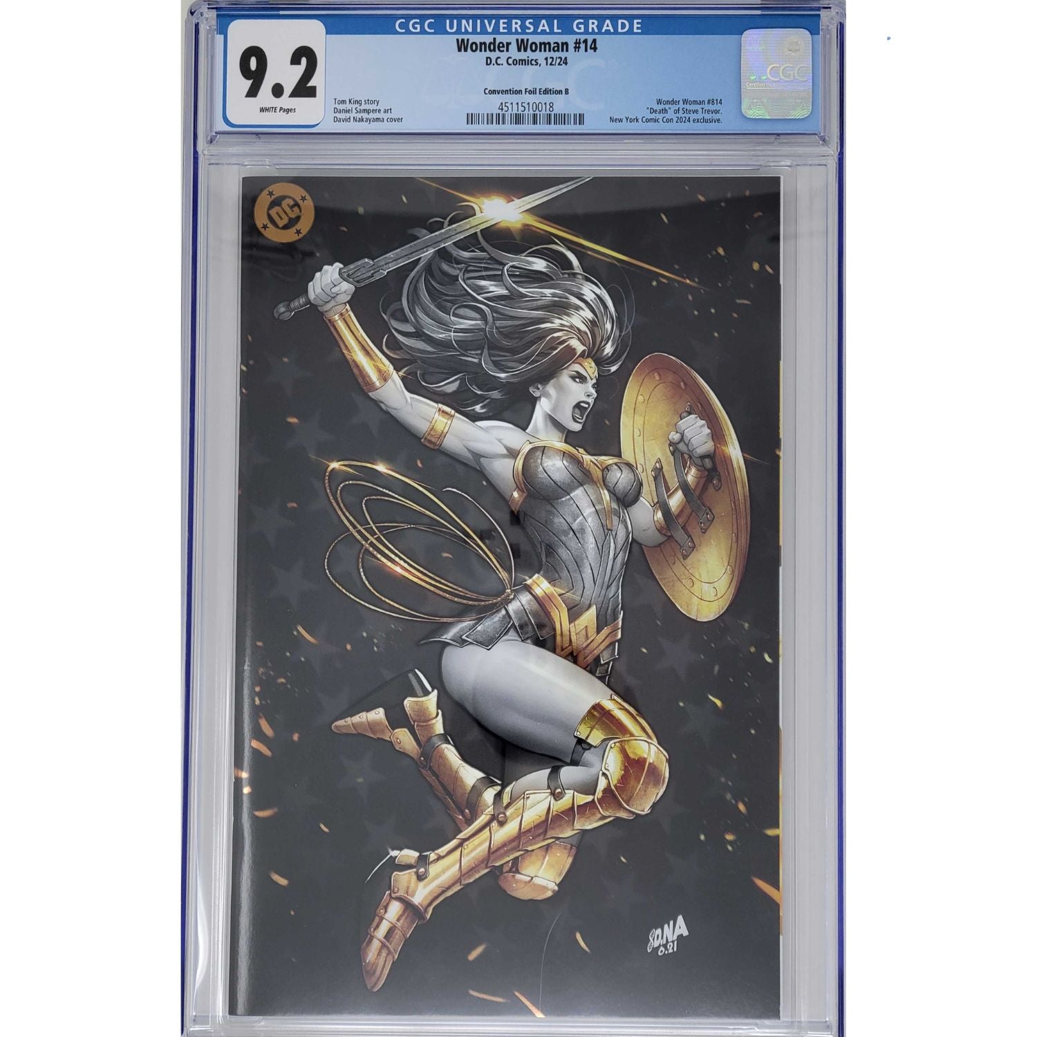 Wonder Woman: #14 [David Nakayama CGC 9.2 NYCC Exclusive Foil CVR B] 2024 Comics DC Comics