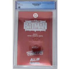 Graded: Absolute Batman: #1 [CGC 9.6 Rachta Lin NYCC Convention Foil Edition Cover B] 2024 Comics DC Comics
