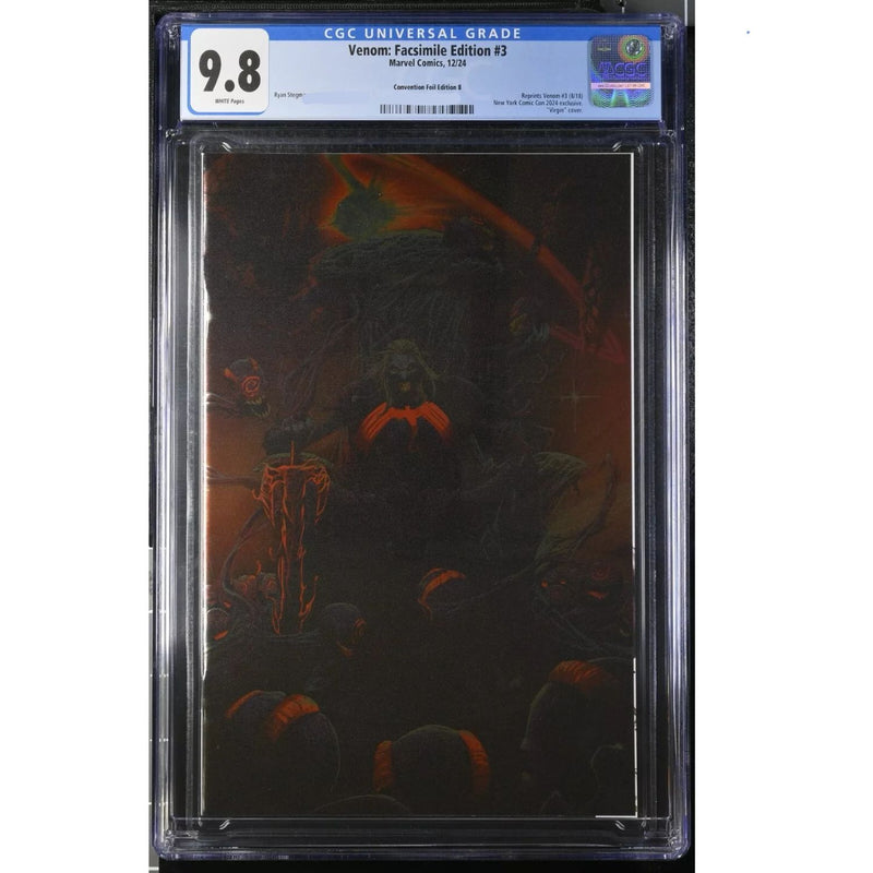 Venom: #3 [CGC 9.8 Ryan Stegman New York comic con Foil Facsimile] 2024 Comics Marvel Comics