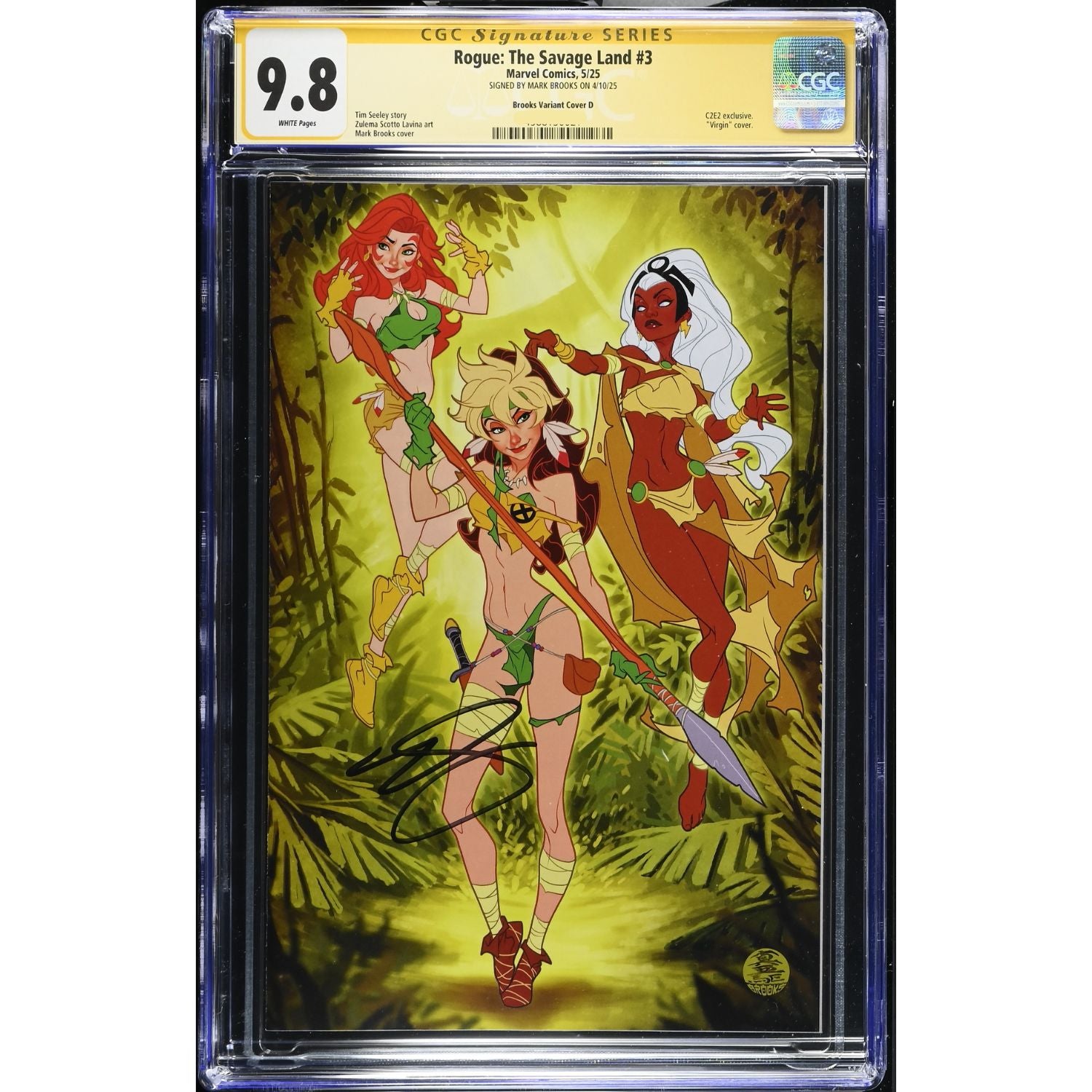 Rogue The Savage Land: #3 [Brooks C2E2 CGC 9.8 Signature Series: CVR D] 2025 Comics Marvel Comics