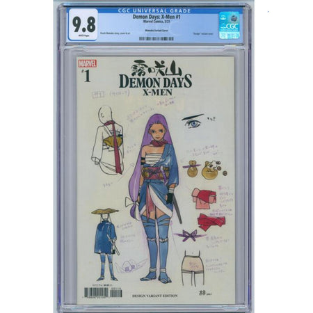 CGC Graded 9.8 Demon Days X-Men: #1 [Peach Momoko Design cover C - 1:500] 2021 Comics Marvel Comics