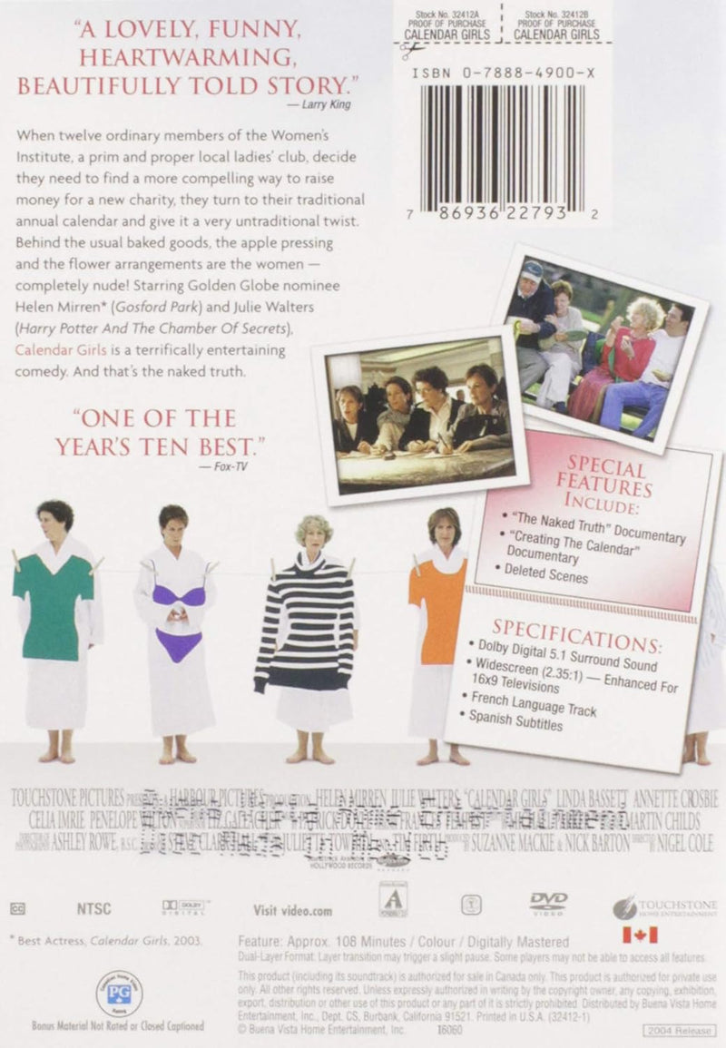 Calendar Girls [DVD]  Shopville   