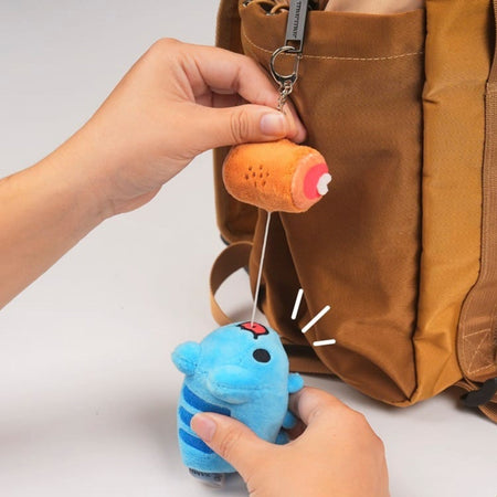 Bugcat Capoo: Capoo Eating Meat Pull String Plush Toy Plushies Bugcat Capoo