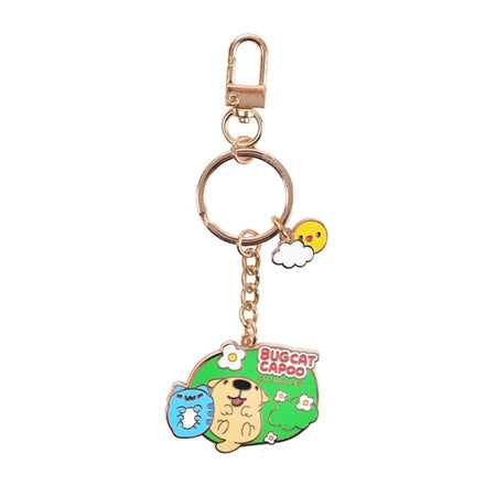 Bugcat Capoo: Capoo and Dogdog Squeeze Keychain (Gold) Accessories Bugcat Capoo