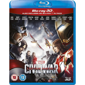 Captain America: Civil War [Blu-Ray 2D + 3D] Blu-Ray 3D Movie Marvel   