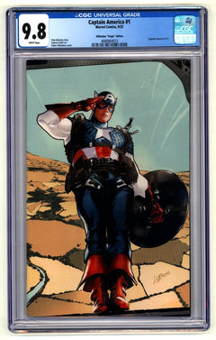 Captain America: #1 [Villalobos CGC 9.8 Virgin - 1:200] 2025 Comics Marvel Comics