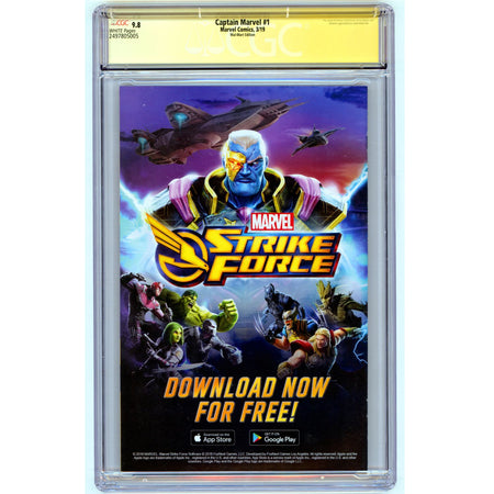 Captain Marvel: #1 [Stanley Artgerm Lau Signed CGC 9.8 Walmart Edition] 2019 Comics Marvel Comics