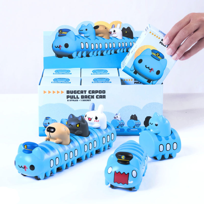 Bugcat Capoo: Capoo & Friends Magnet Pullback Car Figures Blind Box - 1 Random Figure Collectible Bugcat Capoo