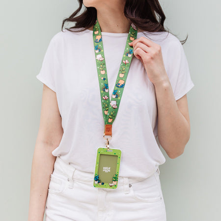 milkmochabear: Clover Card Holder and Lanyard Lanyards Milkmochabear   