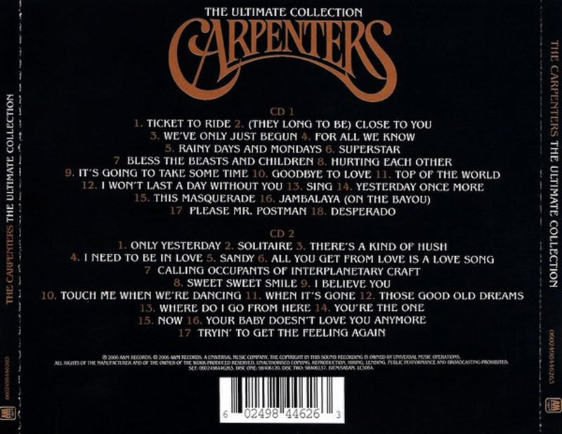 Carpenters: The Ultimate Collection - 2 CD/DVD [Audio CD] Music (CD) Universal Music   