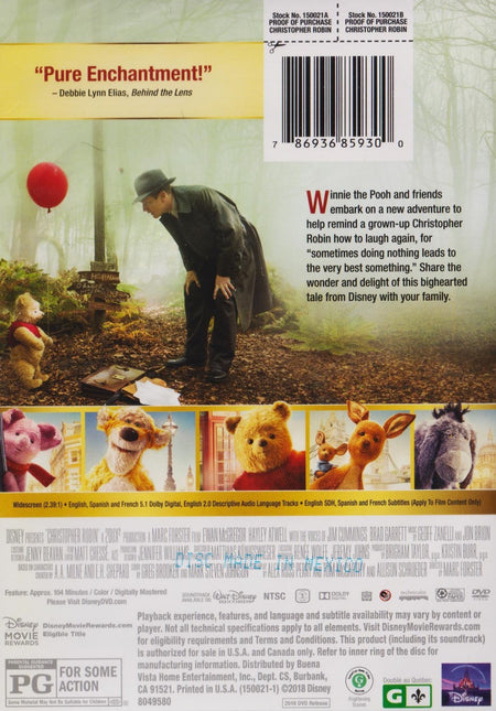 Christopher Robin [DVD] DVD Movie Disney   