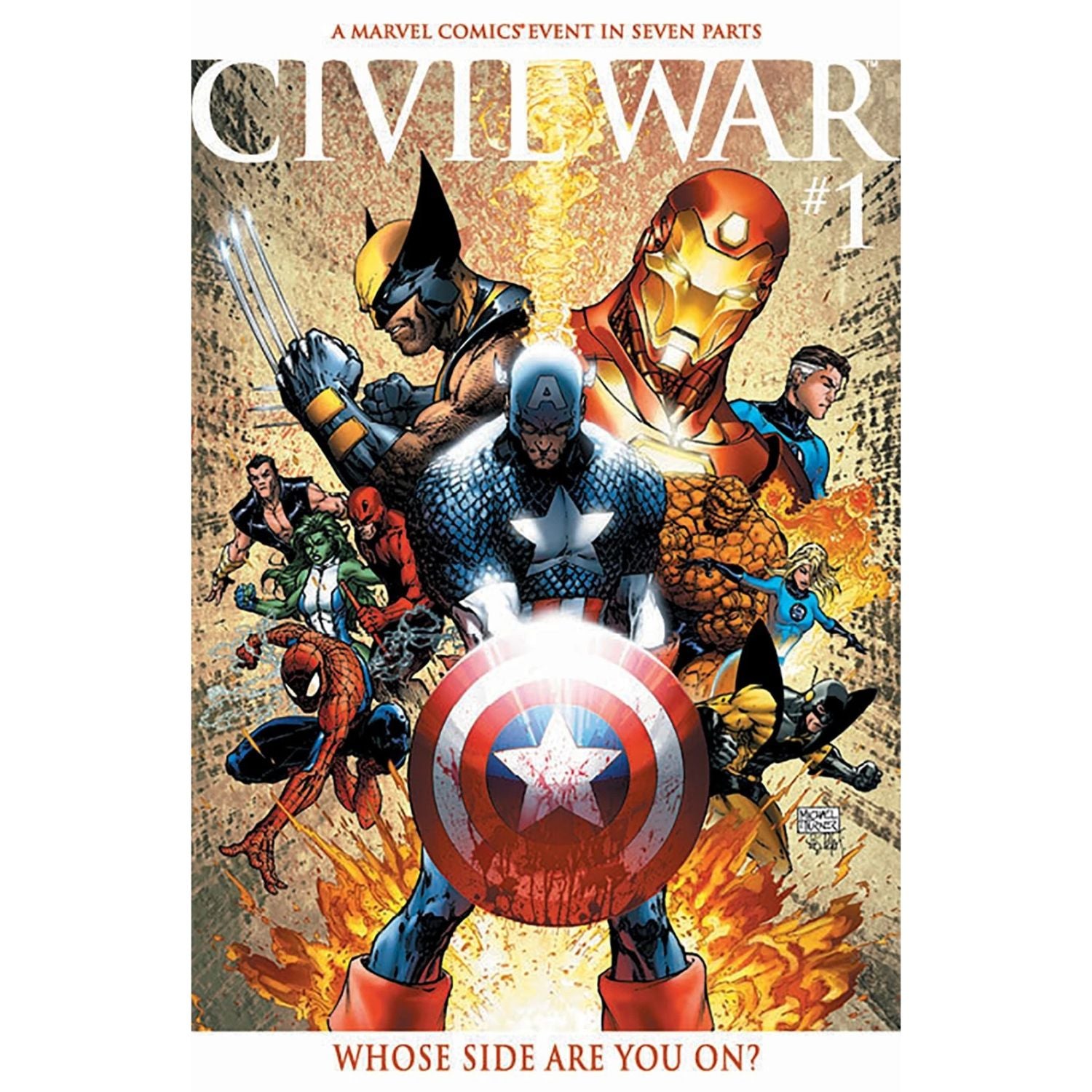 Civil War: #1 [Michael Turner Foil Facsimile] 2025 Comics Marvel Comics