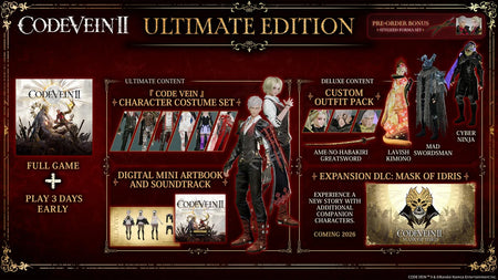 Code Vein II: Ultimate Edition [PlayStation 5] PlayStation 5 Video Game Bandai Namco