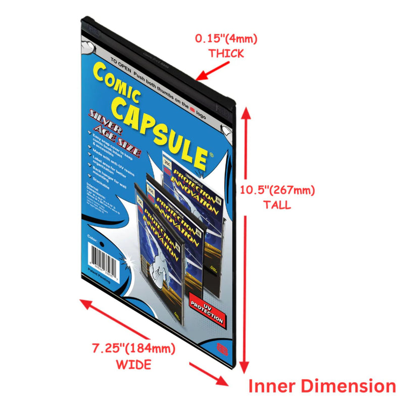 ComicCapsule Protective Case [Black Silver Age Size]