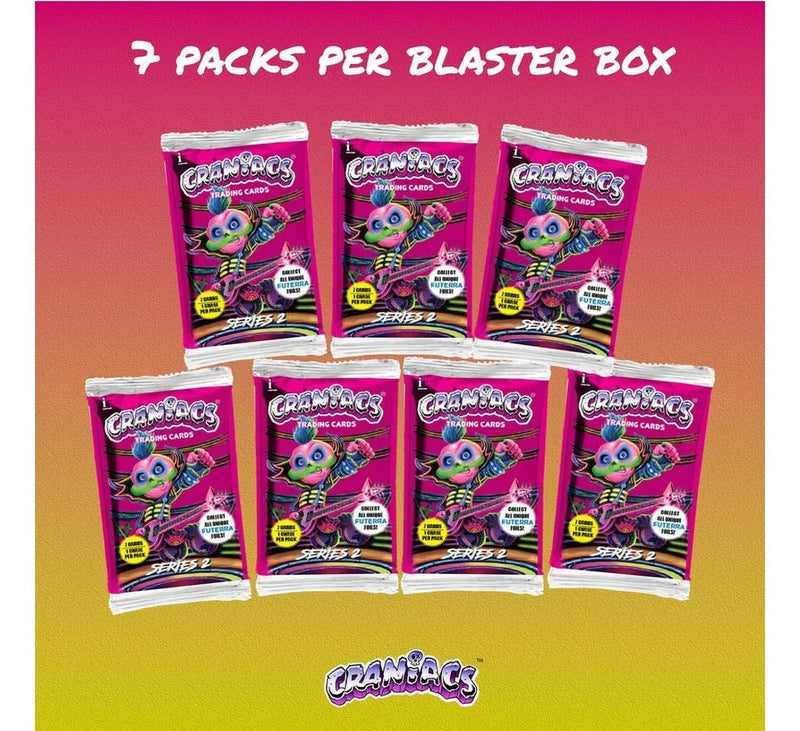Craniacs TCG: Series 2 Trading Cards Blaster Box - 7 Packs Card Game Ira Friedman Enterprises