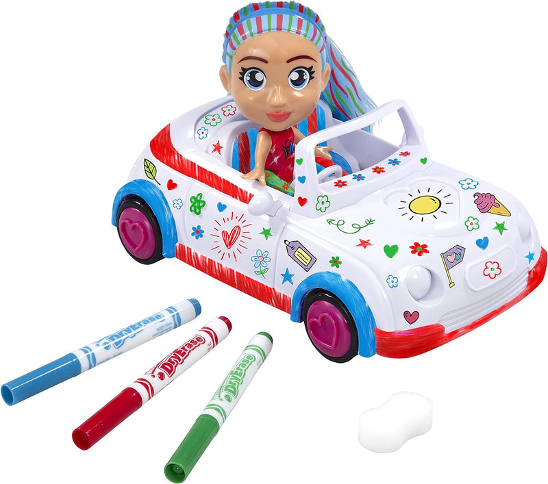 CRAYOLA Colour 'n' Style Friends: Bluebell - Coupe Playset Bonus: Includes Magic Dry-Erase Pens Toys & Games Crayola   