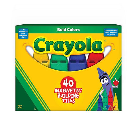 Crayola: Bold and Bright - 40 Piece Magnetic Tile Set Toys & Games Create On