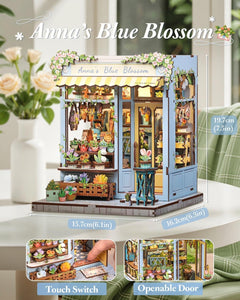 CuteBee: City Walk - Anna's Blue Blossom DIY Miniature House Model Kit CuteBee