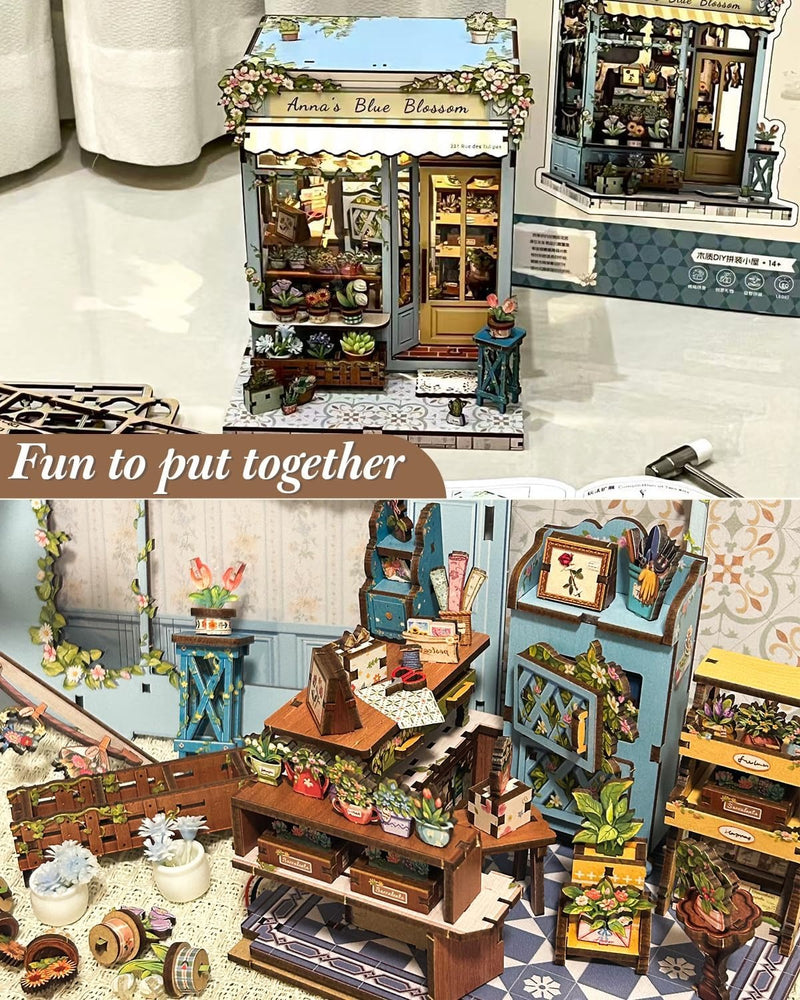 CuteBee: City Walk - Anna's Blue Blossom DIY Miniature House Model Kit CuteBee