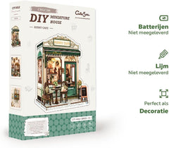 CuteBee: City Walk - Sunny Cafe DIY Miniature House Model Kit CuteBee