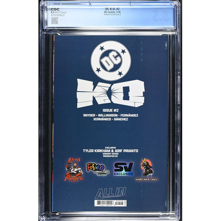 DC K.O.: #2 [Tyler Kirkman CGC 8.5 Shopville Exclusive] 2025 Comics DC Comics