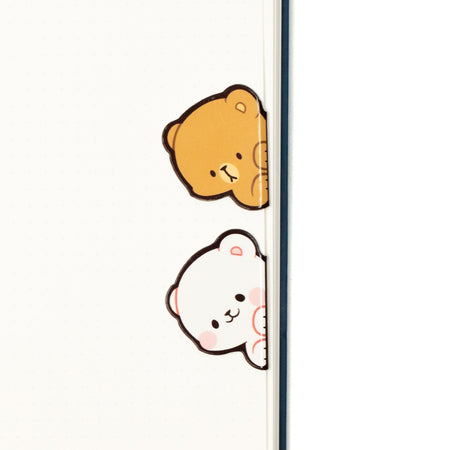 Milk Mocha Bear: Peeking Magnetic Bookmarks Daily Accessories Milk Mocha Bear