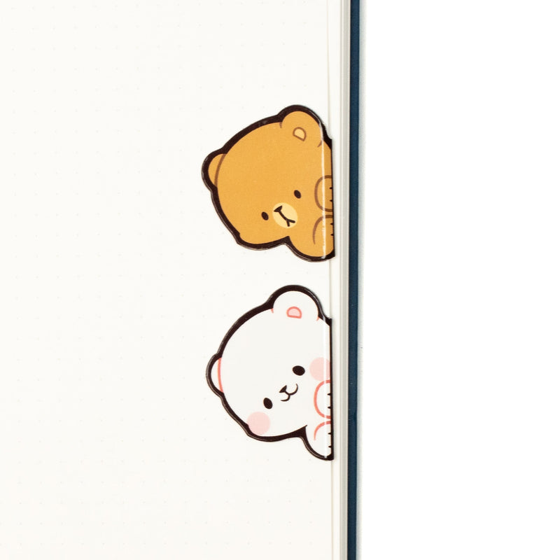 Milk Mocha Bear: Peeking Magnetic Bookmarks Daily Accessories Milk Mocha Bear