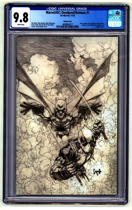 Deadpool/Batman: #1 [Capullo CGC 9.8 Sketch - 1:200] 2025 Comics Marvel Comics
