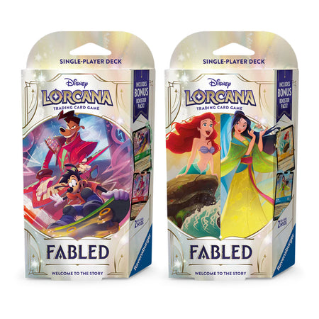 Disney Lorcana TCG: Fabled Starter Deck Bundle - 2 Decks [Set 9] Card Game Ravensburger