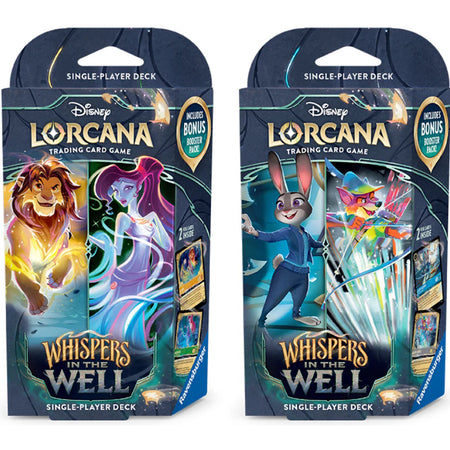Disney Lorcana TCG: Whispers in the Well Starter Decks - 2 Decks Card Game Ravensburger