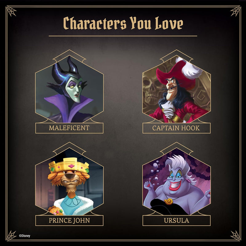 Disney Villainous: Introduction To Evil [Includes Lorcana Promo Card] [Board Game 2-4 Players] Board Game Ravensburger