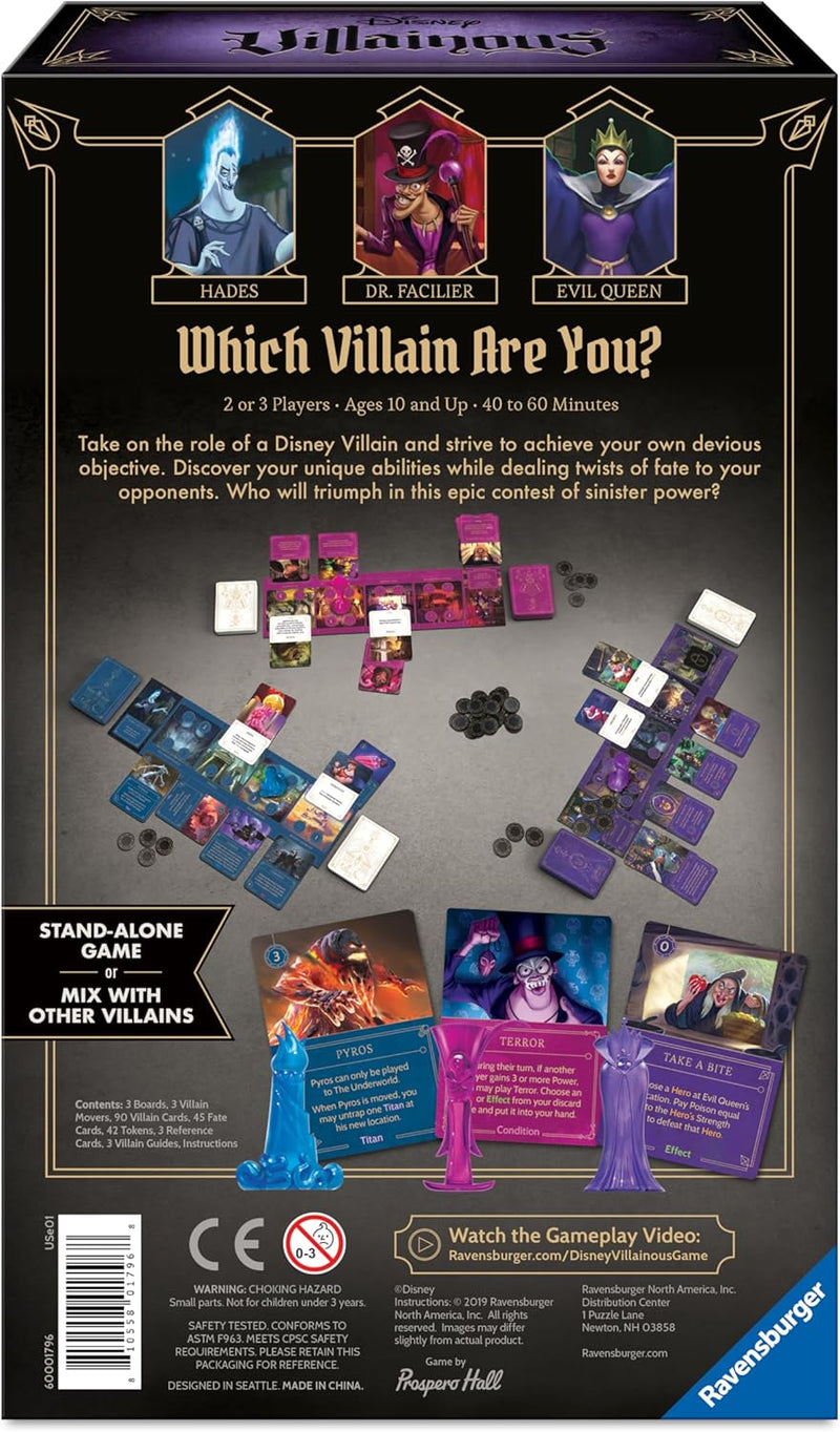 Disney Villainous: Wicked to the Core: Stand-Alone & Expansion [Board Game 2-4 Players] Board Game Ravensburger