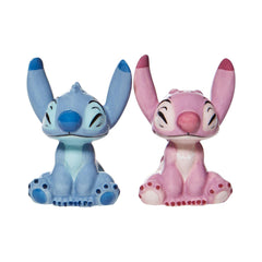 Enesco Disney Studio Brands: Stitch & Angel Salt and Pepper Shaker Set Collectible Enesco