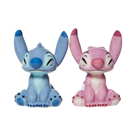 Enesco Disney Studio Brands: Stitch & Angel Salt and Pepper Shaker Set Collectible Enesco