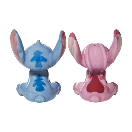 Enesco Disney Studio Brands: Stitch & Angel Salt and Pepper Shaker Set Collectible Enesco
