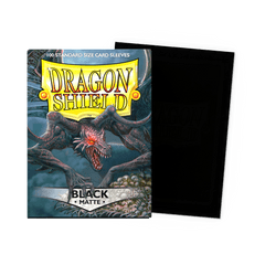 Dragon Shield Sleeves: Matte Black - 100 Standard Size Sleeves Card Game Dragon Shield   