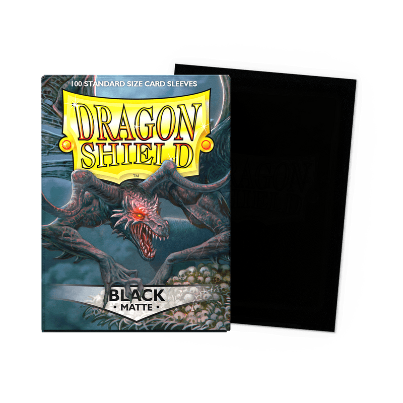 Dragon Shield Sleeves: Matte Black - 100 Standard Size Sleeves Card Game Dragon Shield   